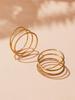 Ferris Wheel European-American Style Adjustable Wrap Coil Spring Ring for Women - Circular Stainless Steel Jewelry
