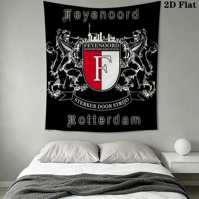 Feyenoord Rotterdam Wall Hanging Printed Fabric Blanket Decorative Tapestries for Bedroom Living Room Home Decor