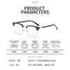 Pochromic Anti-blue Light Glasses Men Fashion Rectangle Semi Rimless Eyewear For Women Office Computer Goggle