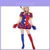 Das Erstaunliche Digitale Zirkus Pomni Cosplay Kostüm Aus Polyesterstoff Für Anime Convention Events