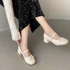 Versatile Shallow Mouth Single Shoes Women's Spring and Summer 2025 New Casual Fashion French Fairy Style Mary Jane Women's Shoes Trend