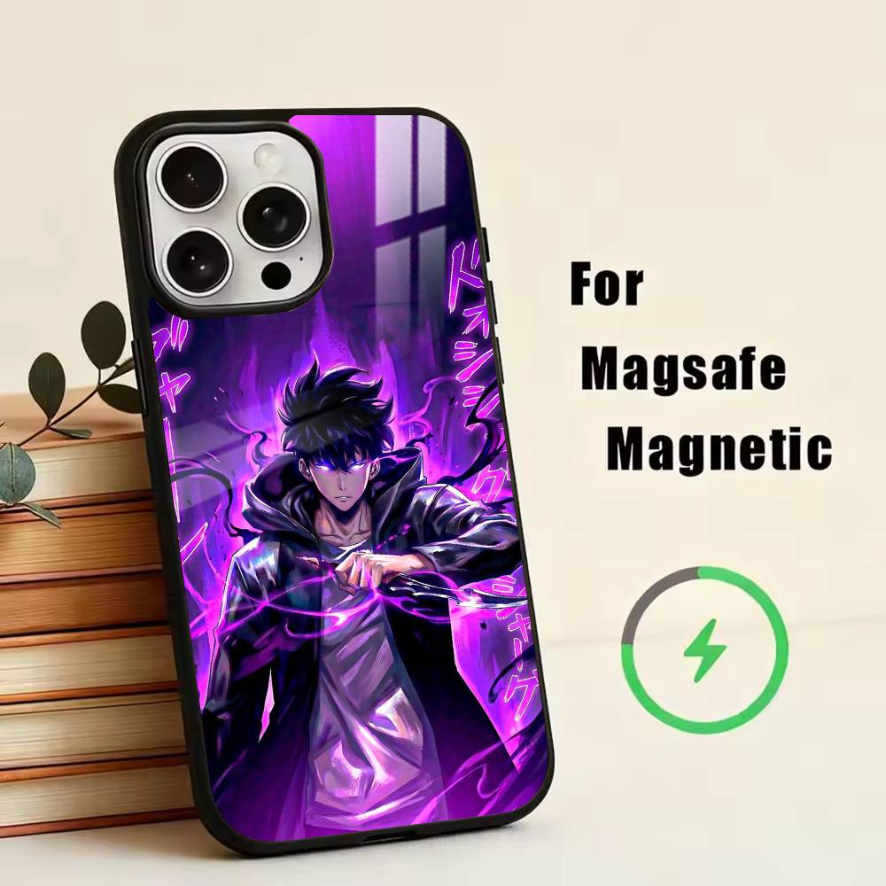 

S-Sung Jin-woo Phone Case For iPhone17,16,15,14,13,12,11 Plus,Pro Magnetic with Magsafe Wireless Charging iPhone15PROMAX