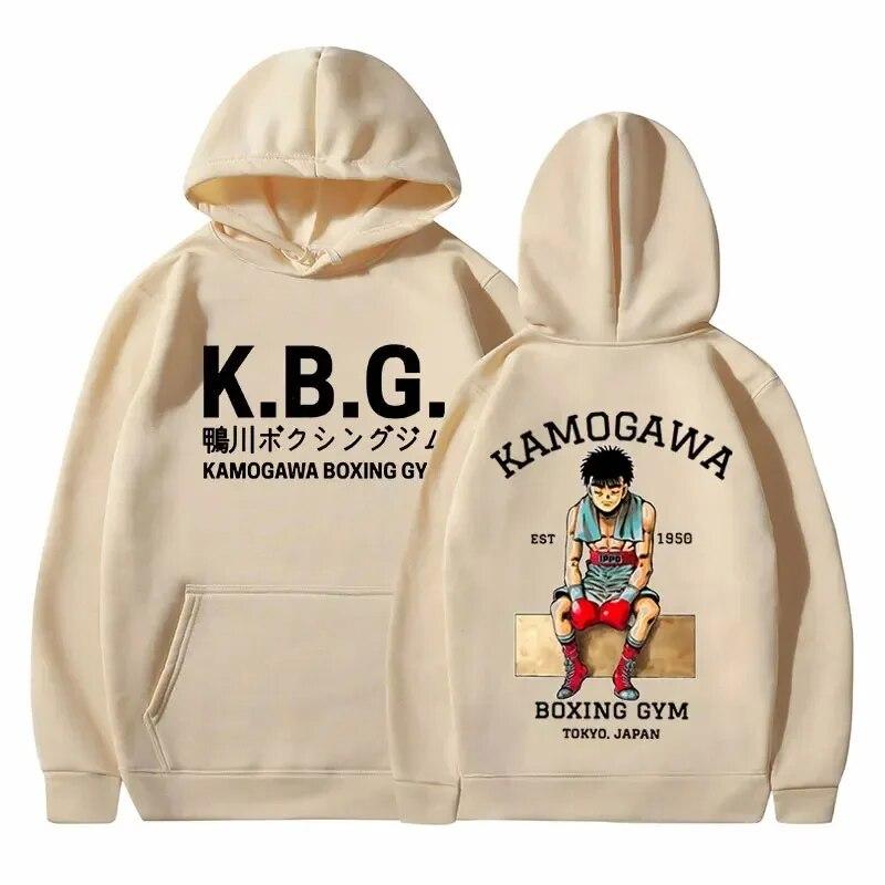 Best Seller Unisexga Makunouchi Takamura KGB Graphic Hoodies Unisex Streetwear Anime Kamogawa Boxing Gym Double Sided Print Hoodie Unisex