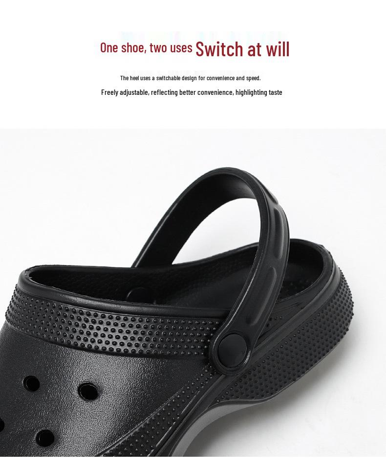 Men's XL Two-Way Summer Beach Sandals - Fashionable Outdoor Crocs