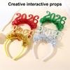 Happy New Year Accessory Sparkling 2026 Headband Glitter Eyeglass for Christmas New Year Eve Party Supplies