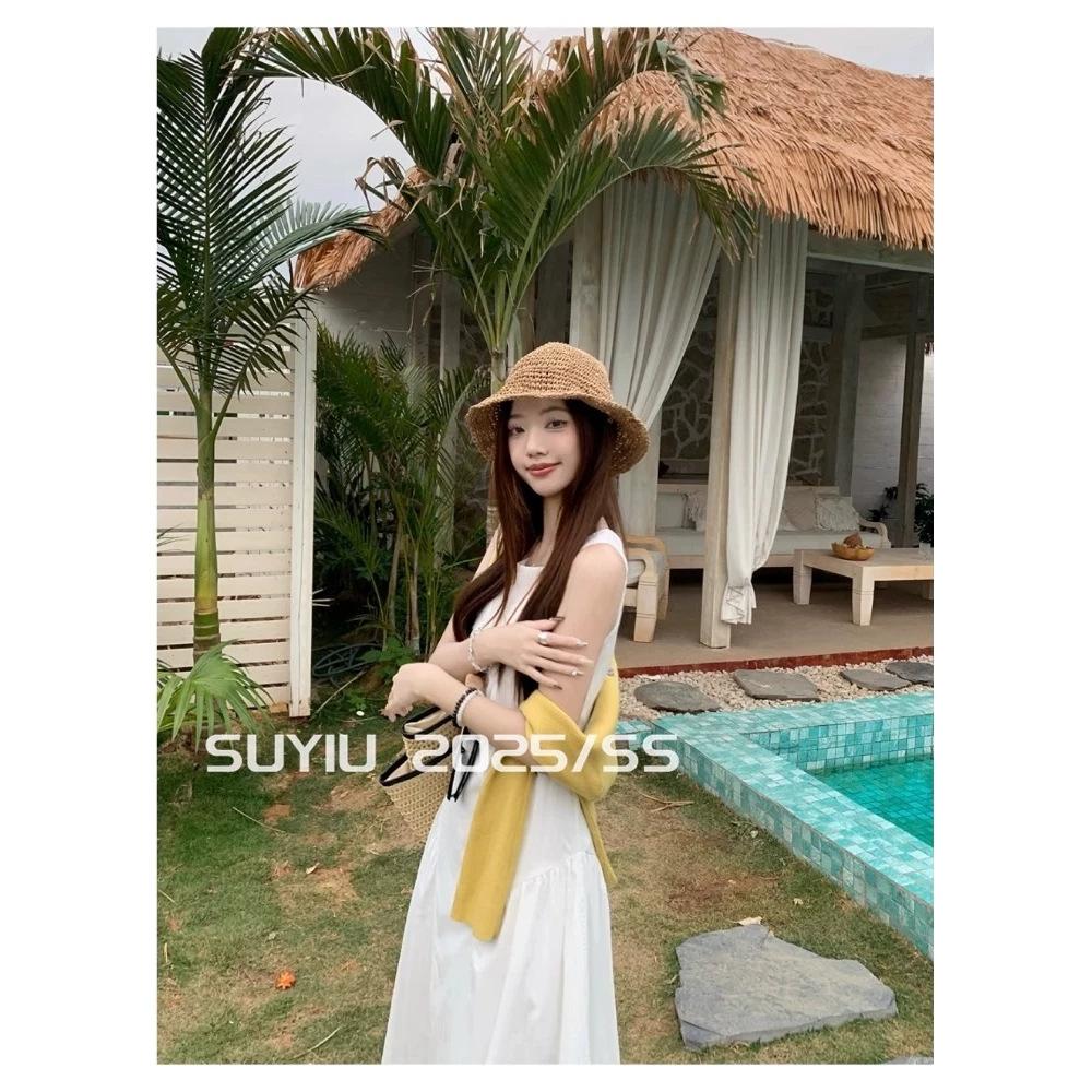 High-end Summer New Chic Sleeveless Dress, Thin and Versatile A-shaped Long Dress, Age-reducing Temperament Vest Skirt