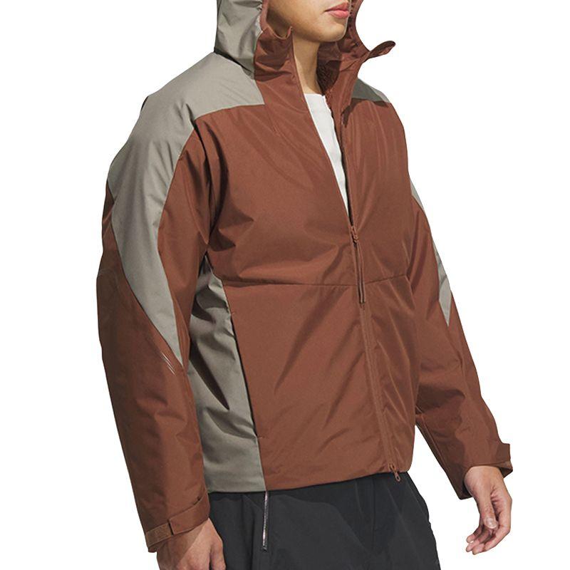 Adidas Hooded Zip-Up Long Sleeve Jacket Men Jacket Brown JZ8414