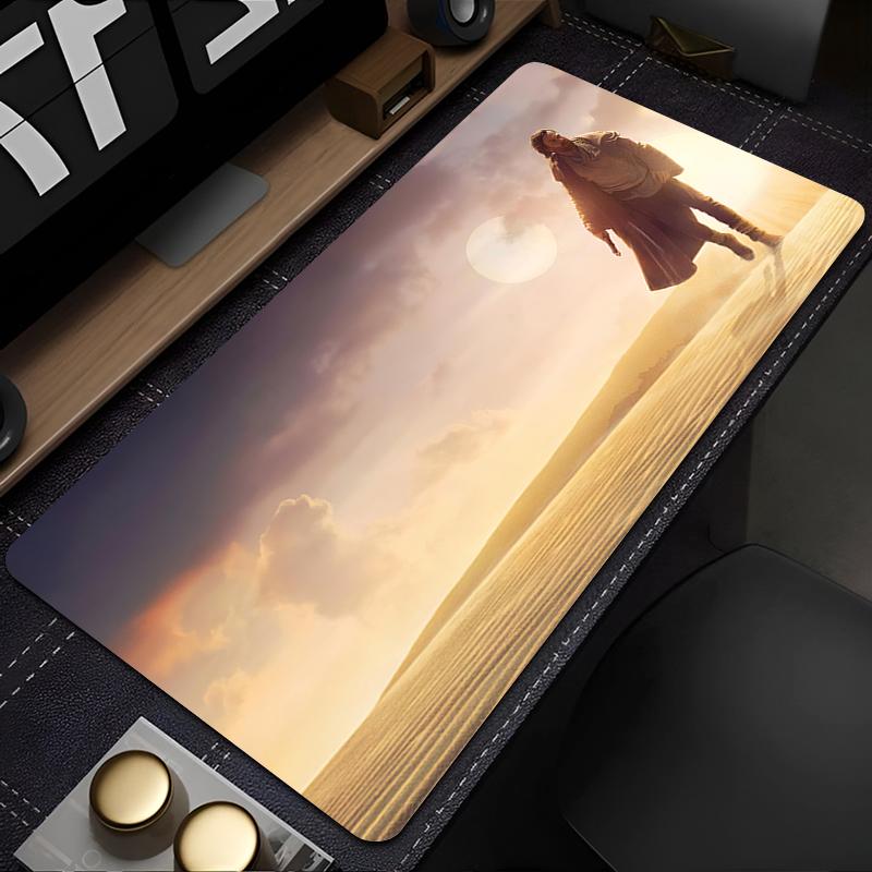 Gaming Mouse Pad Anime Gamer Keyboard Star Wars ObiWan Kenobi Pad Desk Mouse Mat Speed Rubber Motbook Computer PC Mousepad 300x800x2mm