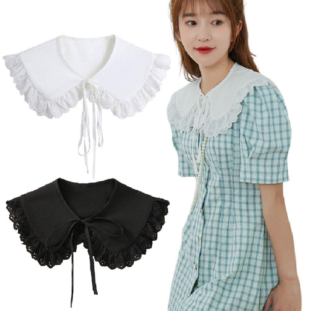 Sweet Lace False Collar Adjustable Decorative Lace Neckline Blouse Shoulders Fake Collar  Gift