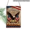 2D Flat Patriotic Metal Sign, 250 Years of Freedom 1776-2026 Eagle with American Flags, 8×12 Inch Aluminum Wall Art, , Durable Decor for 4th of July
