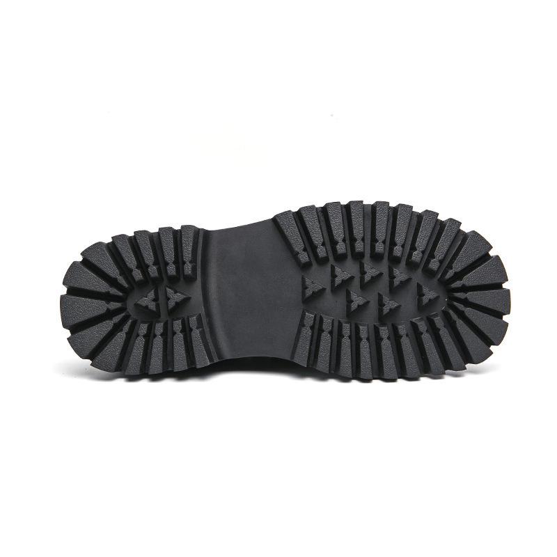 Spring Men's British Thick-Soled Leather Loafers: Trendy Casual Slip-On Shoes