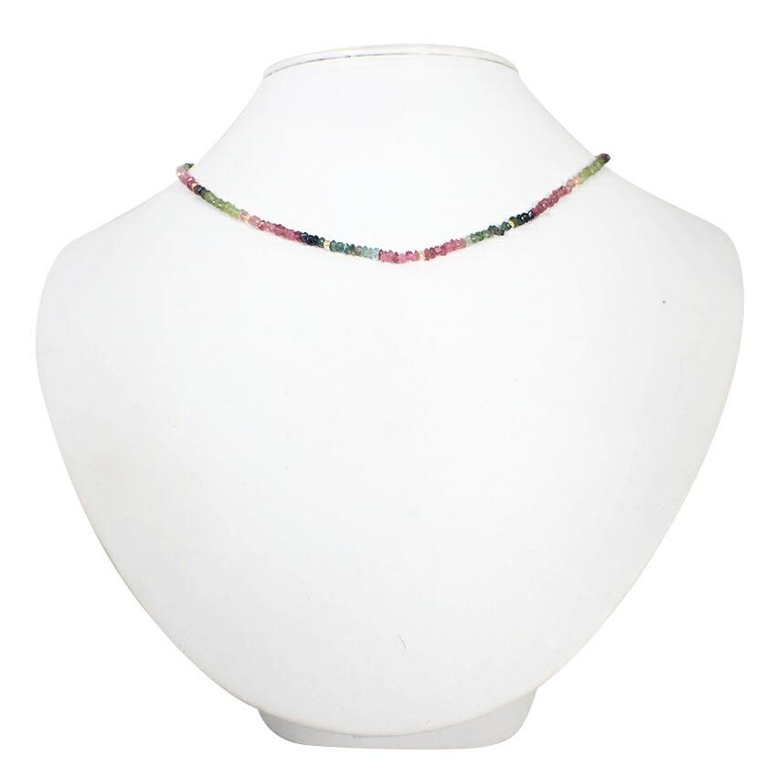 

[Used] K18YG Tourmaline Multicolor Necklace/g533-72