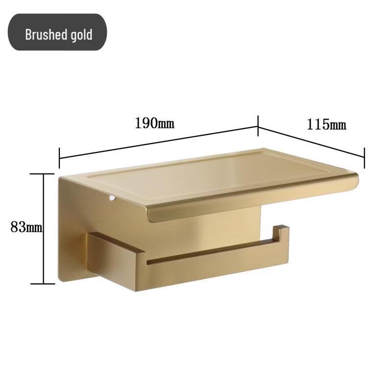 Multi-functional Suction Cup Stainless Steel Bathroom Tissue Holder