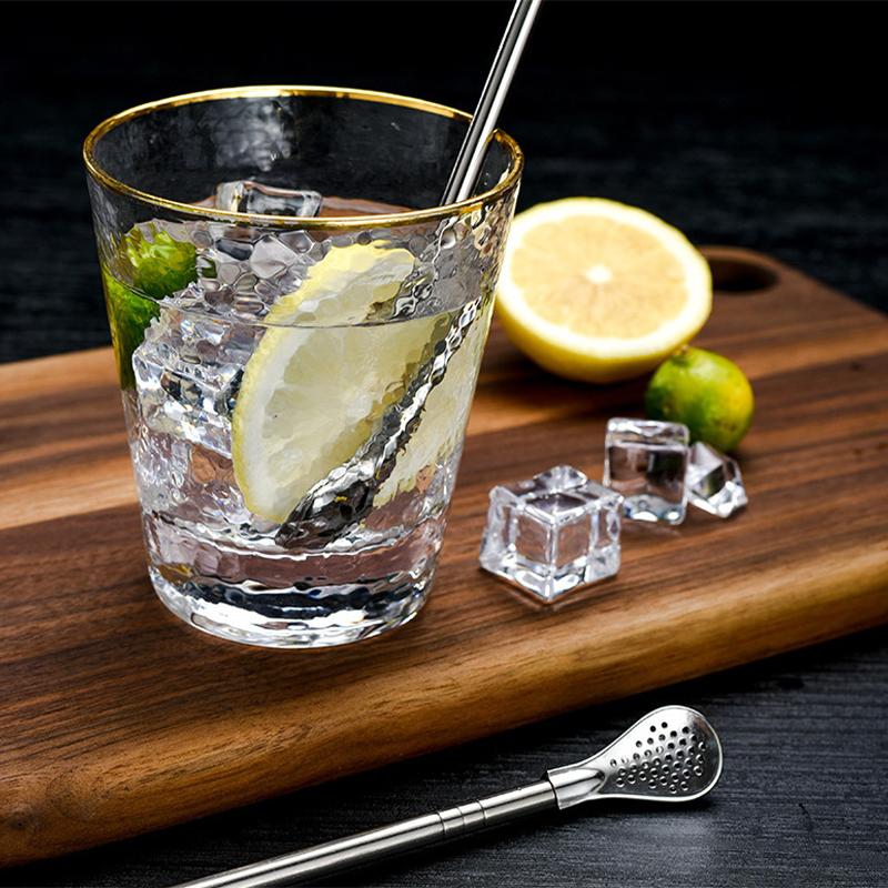 Brčko Lžička Dlouhá Rukojeť Míchací Maté Nerezový Filtr Čajová lžička Káva Míchací Lžička Barové Doplňky Přenosná Čajová Naběračka