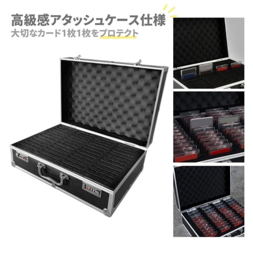 AiO JAPAN PSA Attache Case for Cards, Holds 44 Cards, Large Capacity, Bonus Included, Includes 100 PSA Sleeves