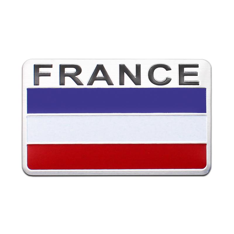 Car Styling Emblem 3D Aluminum France Logo Flag Stickers Decoration Accessories For Renault koleos duster megane 2 3 logan clio R222