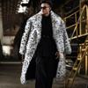 Winter Neue Leopard Muster Pelz Ein Stück männer Mantel Erweiterte Anzug Kragen Faux Fuchs Pelz Gras Mantel Trend