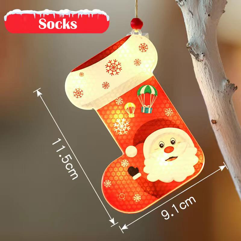 

Декоративный подвесной светильник в виде рождественской елки с подсветкой socks