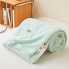 Solid Color Double-layer Yarn Summer Cool Quilt Knitted Cotton Air Conditioner Quilt Cool Feeling Machine Washable