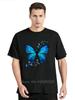 Mens Clothing Colorful Butterfly Petal Oversized Tshirt Short Sleeve Round Cotton Tshirt Cute Graphic Fitness T Shirt Female