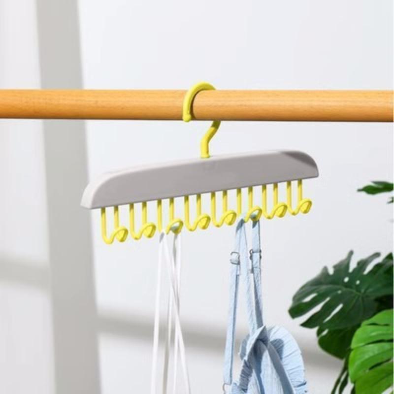 

Wavy Clothes Hanger Good Load Bearing Capacity Stay Organized Space Saving Bra Hangers Multifunctional For Student Dormitories серый