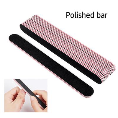 10Pcs Emery Board Large Area Wide Application Sandpaper Black Sand Red Heart Nail File
