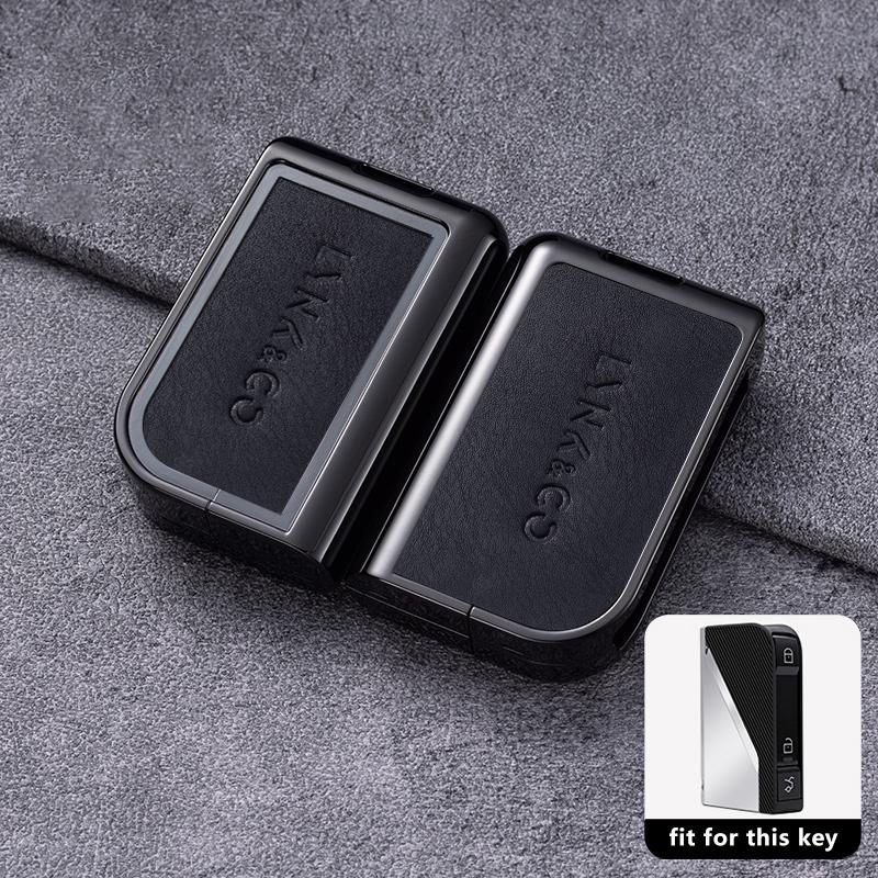 Fit For Lynk&Co 05 09 01 06 02 03 Lynk Co Zinc Alloy Genuine Leather Auto Key Fob Cover Smart Case Housing Key Ring Mount Remote Automotive Auto