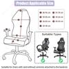 Soft Velvet Game Chair Cover for Office Internet Cafe Home Decor Computer Armrest Gaming Seat with Armrest Slipcovers 1Set/4Pcs