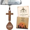 Cross for Car Mirror Hanging Christian Gifts for Men, Women, Scan Phone for Daily Bible Verse Car Rearview Decor Accessories, Cross for Mirror, Gifts