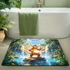 Pokemon Pikachu Colorful Particles Art Print Non-Slip Doormat, Absorbent Floor Mat for Home Decor
