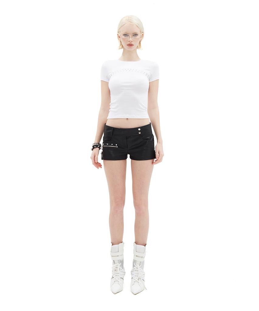 Hilda Orbit Studded Slim Tee [White]