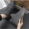 Men S Casual Sneakers High Quality Comfortable High Top Ankle Boots Chelsea Fashion Cowboy Work Shoes Trend Versatiled Hombres