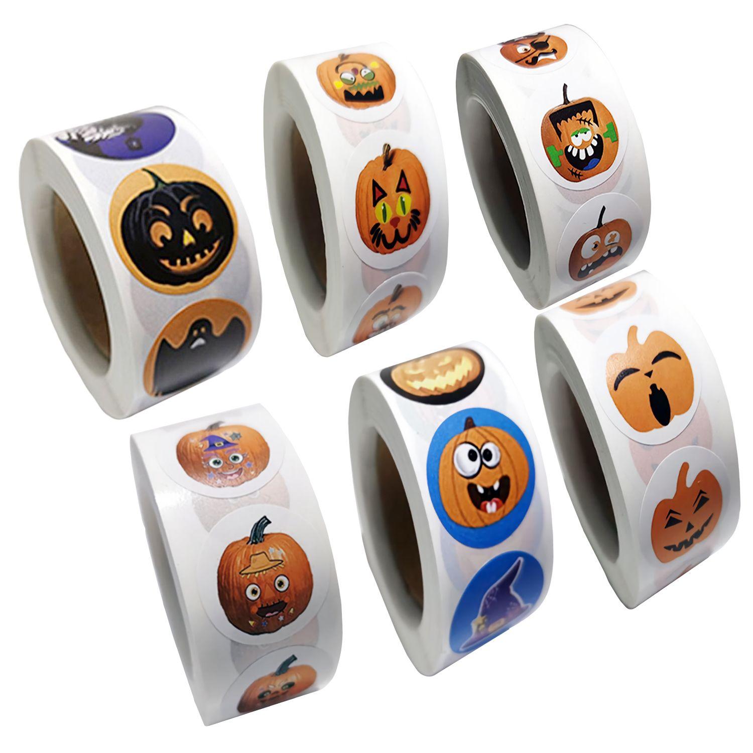 

Craft Package Label Halloween Stickers Pumpkin Labels Stickers Paper Seal Labels Candy Bags Sticker