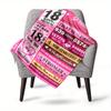 Happy 18Th Birthday Home Blankets Comfortable Soft Lightweight Multiuse Blanket For Picnic Couch Office Bed Living Room Suitable As Gift For Friend