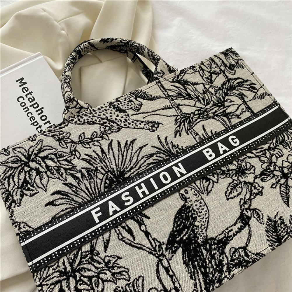 Damenhandtasche und Rucksack, modische Damen-Leinwanddruck-Einkaufstasche mit oberem Griff, weiblich, lässiger Druck, kreatives Design, Handtaschen mit großer Kapazität