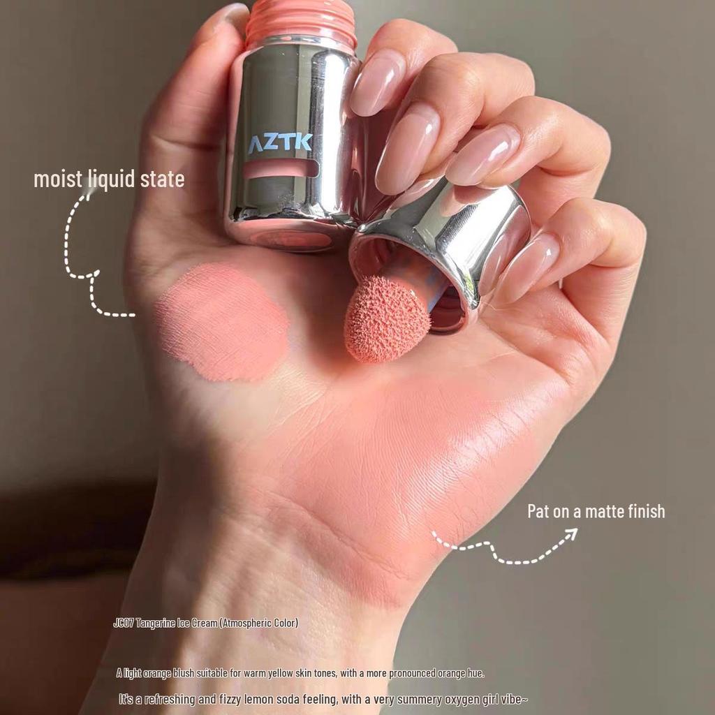 AZTK Vloeibare Blusher & Highlighter: Natuurlijke Matte Huidverbeteraar Crème