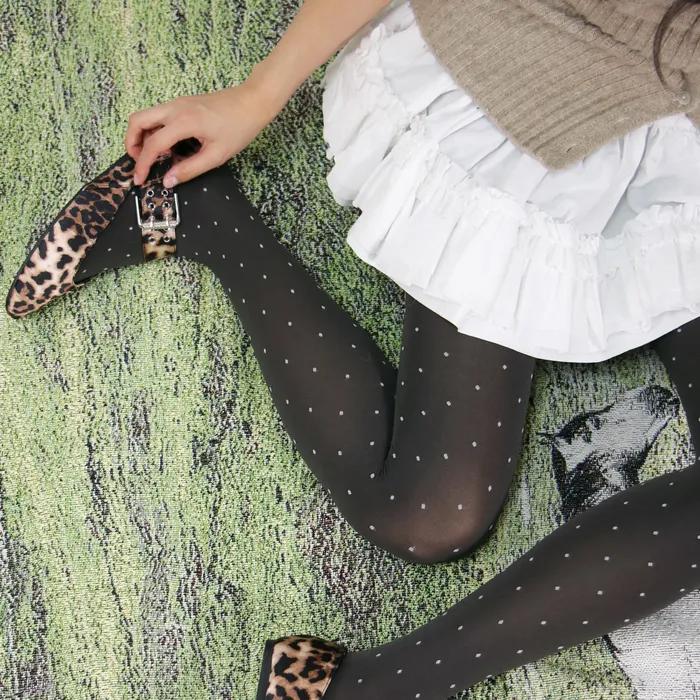 Ash Brown Sugar Dot Stockings