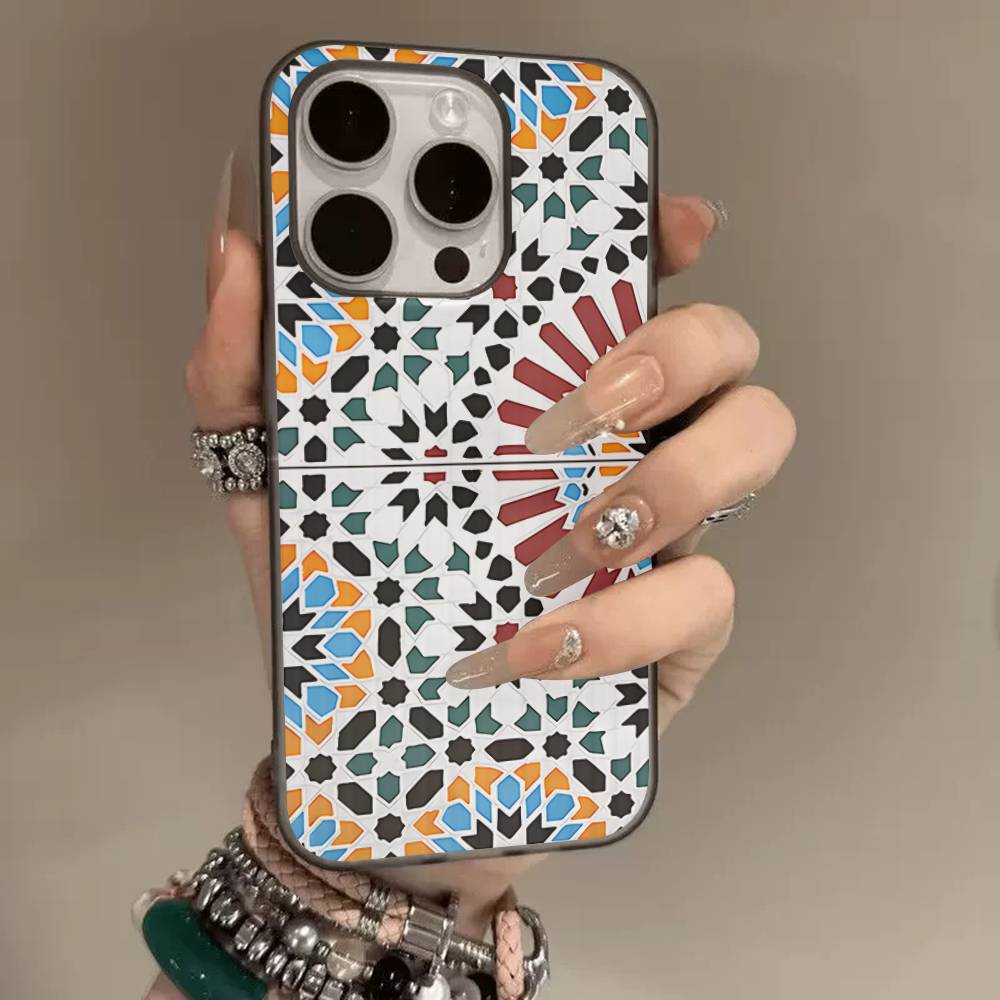 Moroccan Tile For IPhone 17 16 15 14 Plus 13 12 11 Pro Max With Shockproof Protective Phone Cover