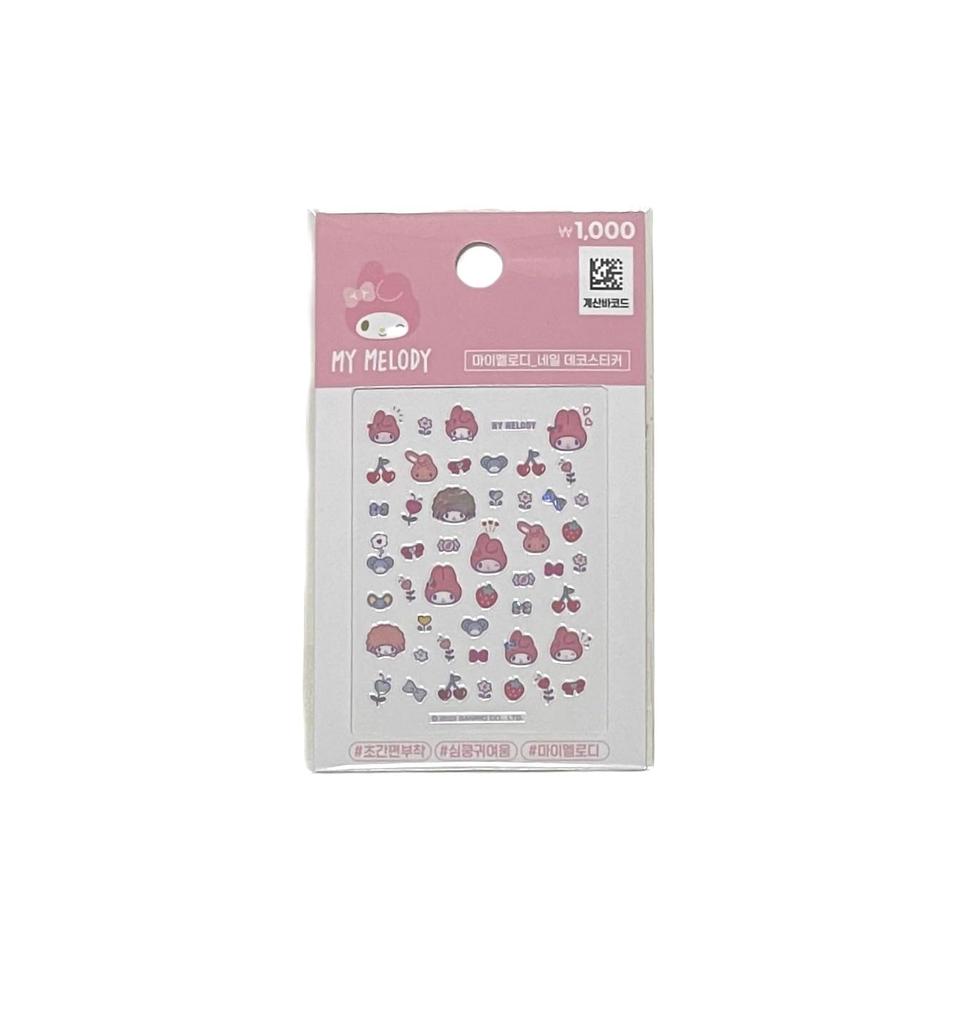 Korea Exclusive Daiso Sanrio My Melody Nail Stickers (Set of 2)
