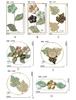 Nordic Flower Wall Decor Ornament Iron Light Luxury Round Colorful Leaf Wall Hanging Pendant Living Room Home Decoration