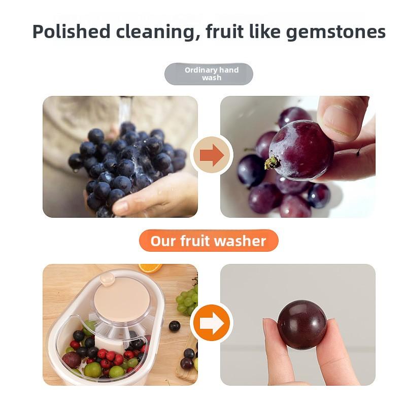 Multifunctional Large Capacity Hand-cranked Fruit and Vegetable Washer Kitchen Vegetable Fruit and Vegetable Household Fruit Artifact