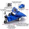 1:12 Metal Tricycle Motorcycle Car Toy Diecast Model with Sound Light Vehicle Pull Back Miniature Vehicles for Kids' Edutainment