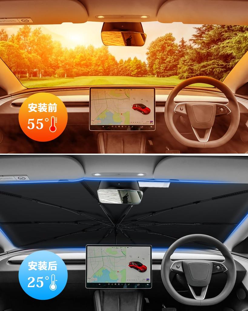 ECOZEN 2025 Umbrella Type Honda Vezel RV Sunshade for Windshield Windshield Sun Shade Blackout Thermal Protection UV Protection