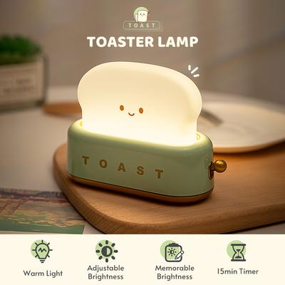 Mini luzes noturnas torradeira lâmpada para crianças decoração de quarto fofo para quarto sala de estar sala de jantar desktop