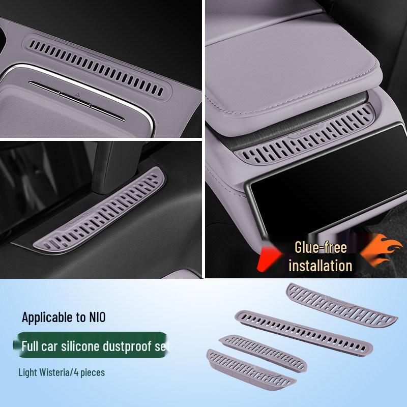 NIO ES6/EC6 Rear AC Vent Cover: Silicone Interior Accessory for 25 Models