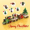 Weihnachtsgeschenke Mikro-Bausteine Zug Weihnachtsmann Schlitten Kutsche Weihnachtsbaum Montagebausteine Spielzeug Neujahrsgeschenk Kinder