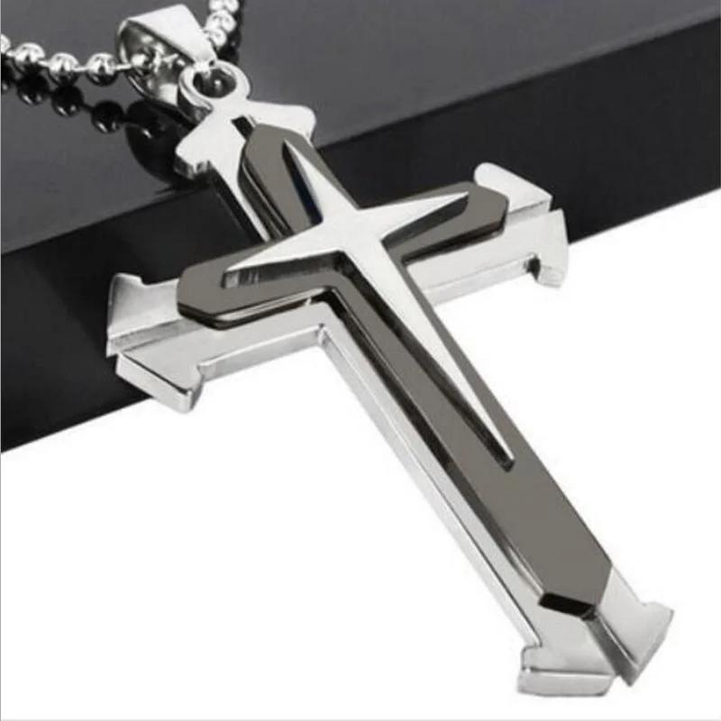 Mode Mannen Kruis Ketting Religieus Geloof Jezus Kruis Hanger Hip Hop Kettingen voor Mannen Kruis Sieraden Jubileum Cadeau