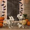 Halloween Creative Home Ornament Animal Skeleton Decoration Little Wolf Skeleton Indoor Outdoor Garden Halloween Decoration