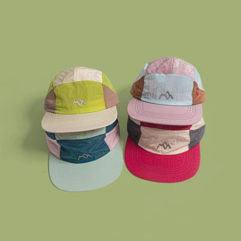 Fashion 5-Panel Camping Hats Quick-Drying Adjustable Flat Brim Baseball Cap Thin Japanese Style Sunshade Cap Unisex