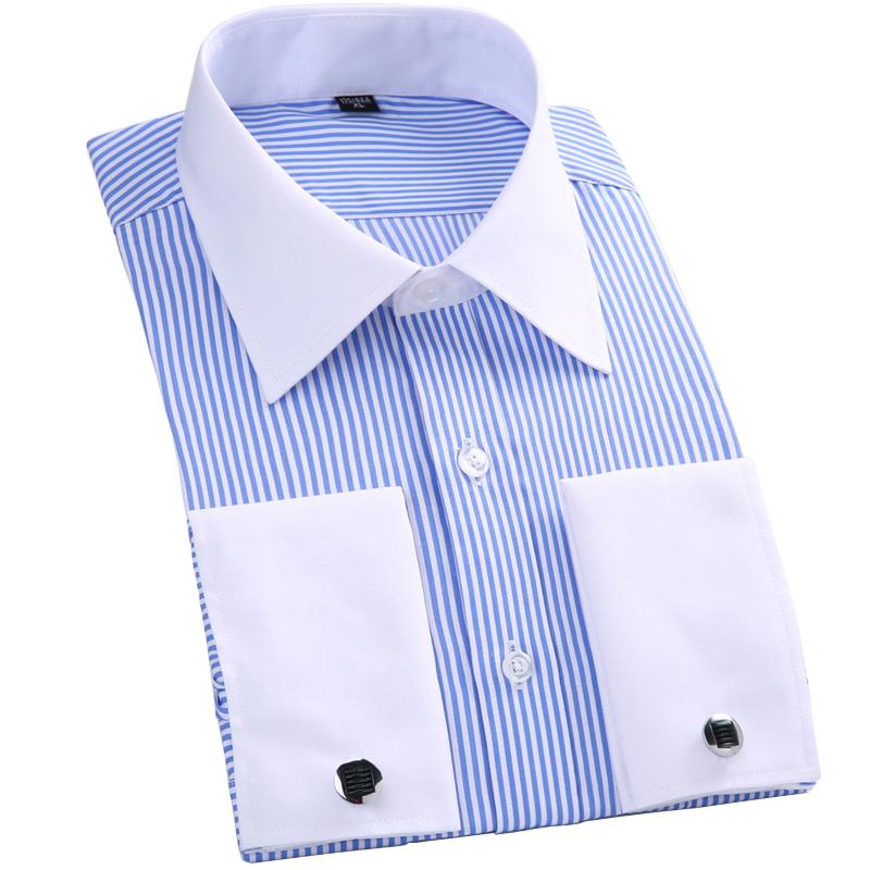 Loose Business Men's French Cufflink Shirt Men's White Shirt Gala Men's Clothing